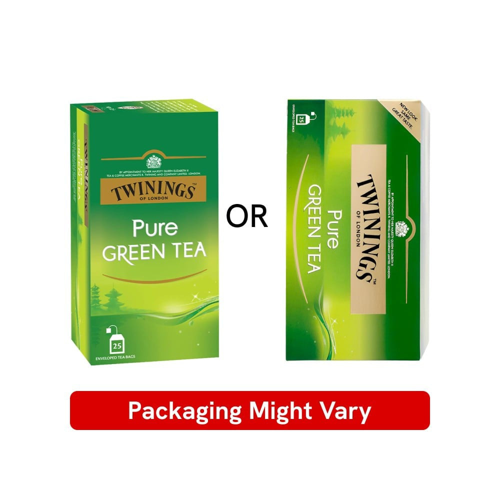 Twinings Pure Green Tea Bags : 1 pack (25 pieces)