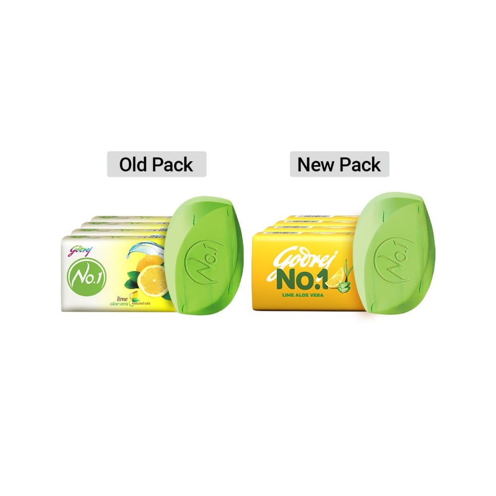 Godrej No.1 Lime & Aloe Vera Soap (4 x 150 g) - Buy 3 Get 1 Free - Pack of 2 : 2 x 4 x 150 g