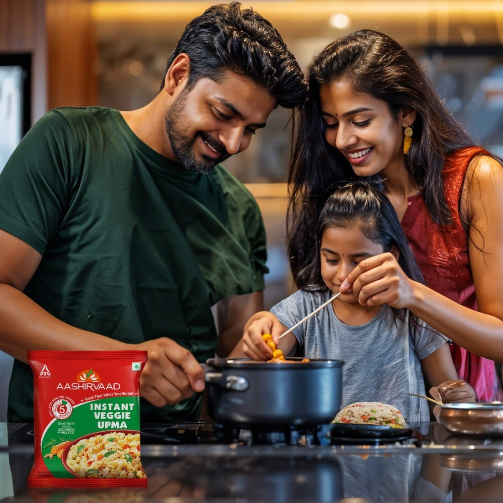 Aashirvaad Instant Veggie Upma Ready to Eat : 60 g