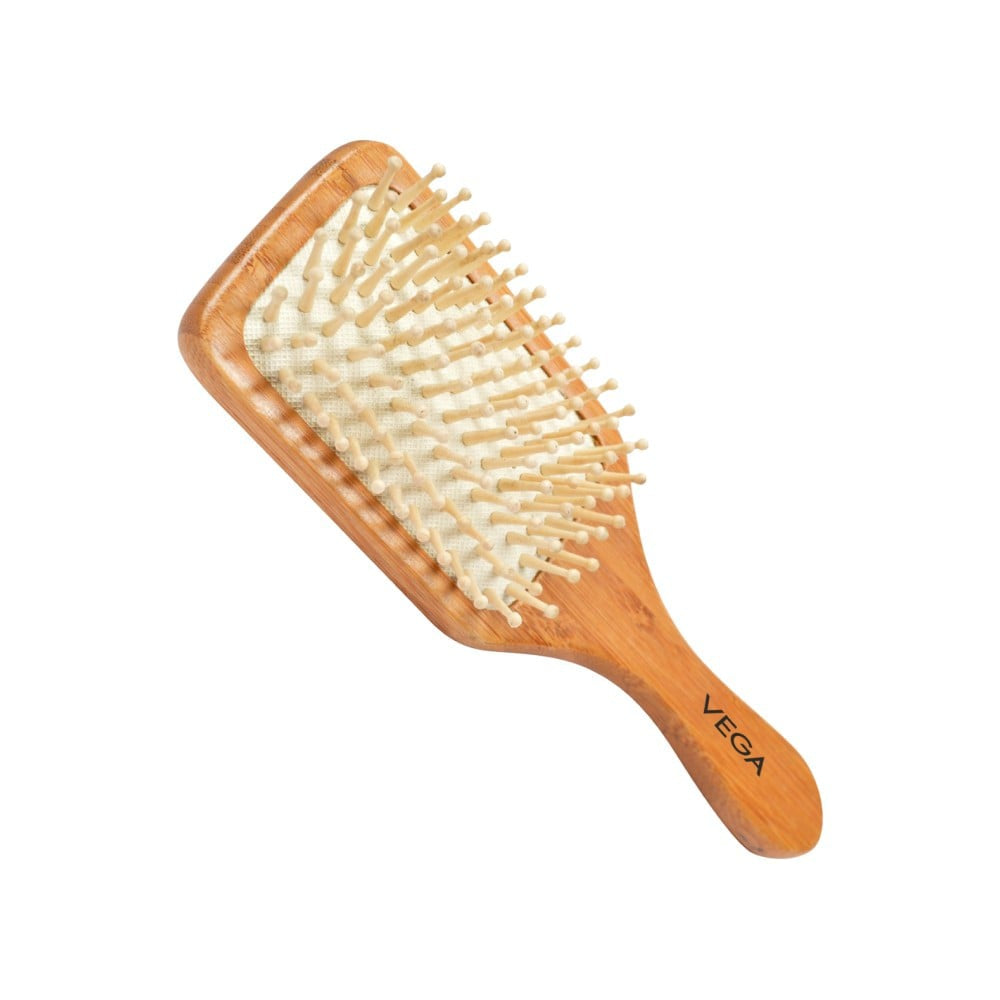 Vega Wooden Paddle Hair Brush (Brown) : 1 piece