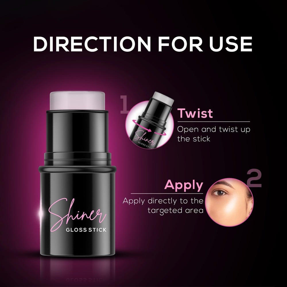 Renee Shiner Gloss Face Highlighter Stick (Transparent) : 5 g