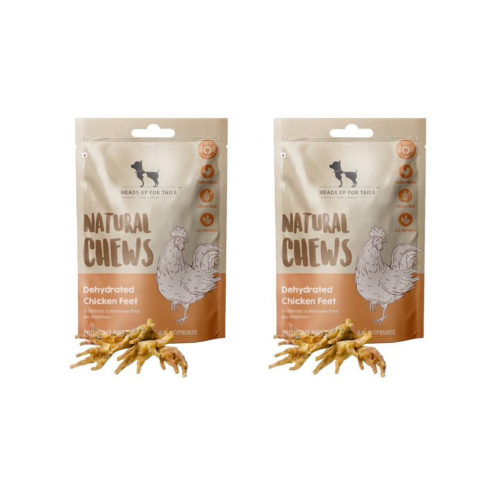 HUFT Dehydrated Chicken Feet Dog Treat - Pack of 2 : 2 x 70 g