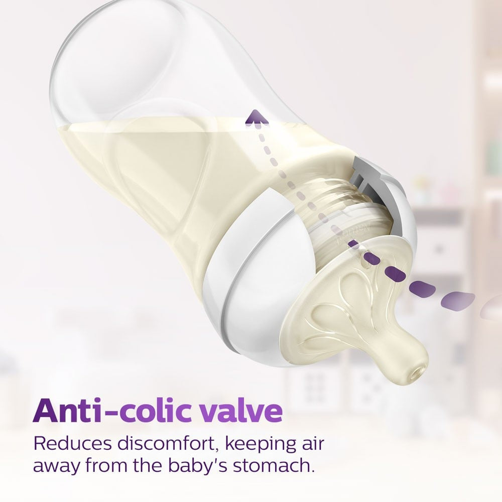 Philips Avent Natural Slow Flow Feeding Nipple 1+ Month : 1 pack (2 pieces)
