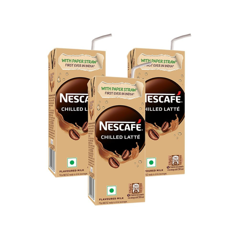 Nescafe Ready to Drink Coffee Flavoured Milk, Iced Latte - Pack of 3 : 3 x 180 ml