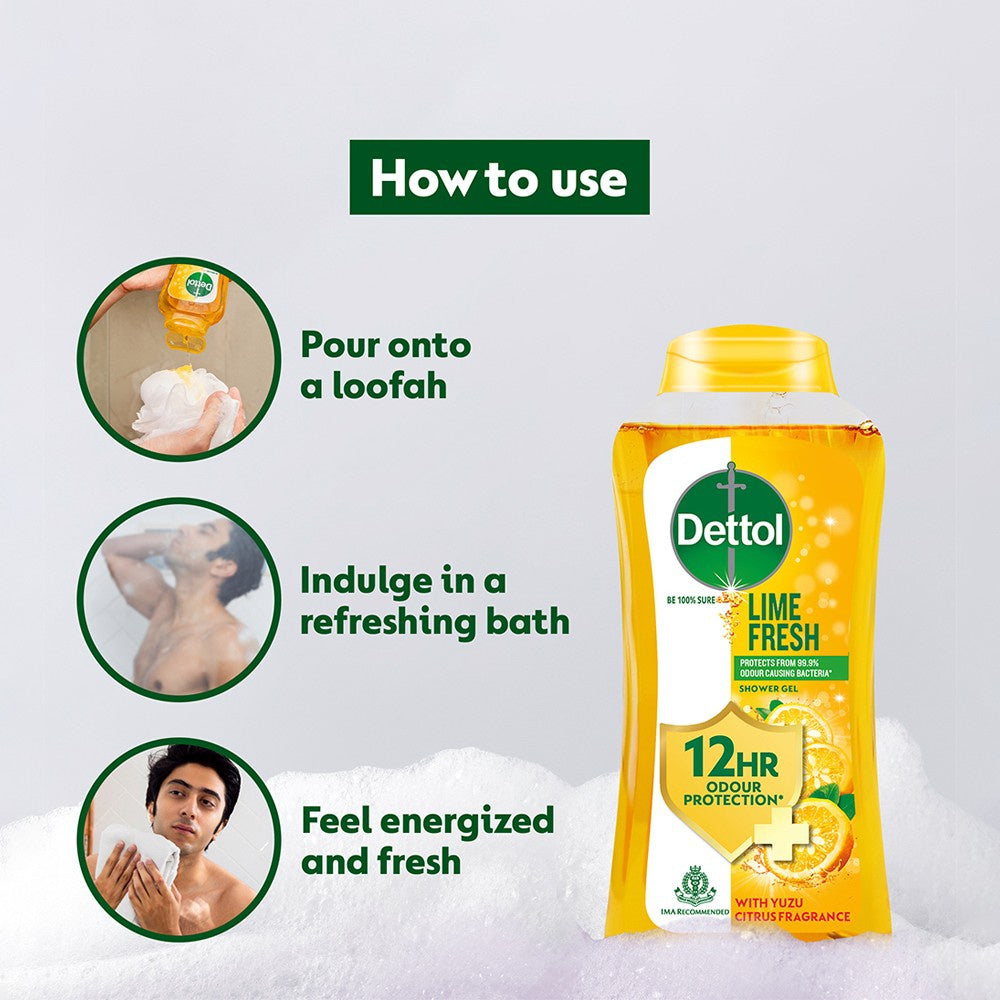 Dettol Lime Fresh Shower Gel : 250 ml