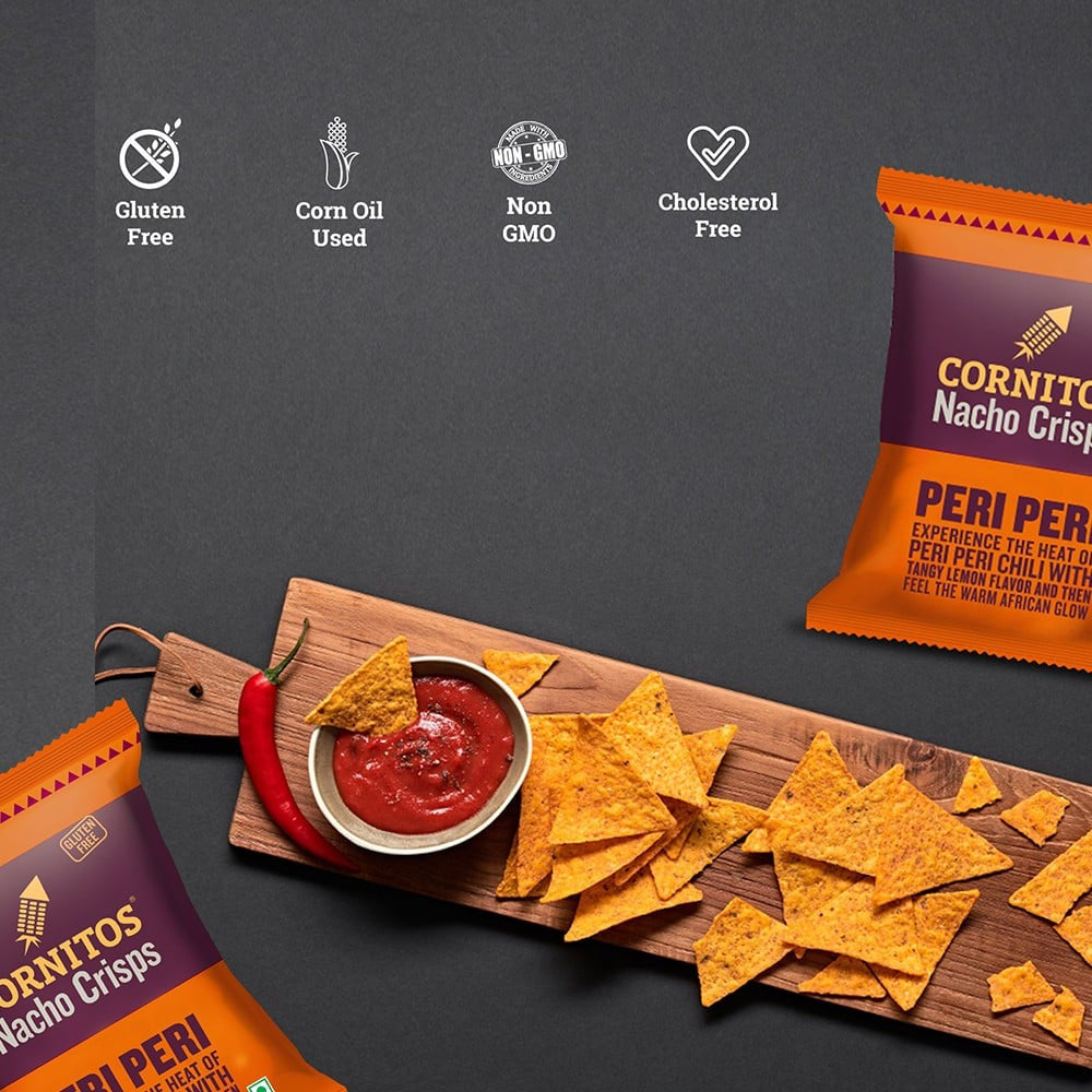 Cornitos Peri Peri Nachos - Pack of 2 : 2 x 150 g
