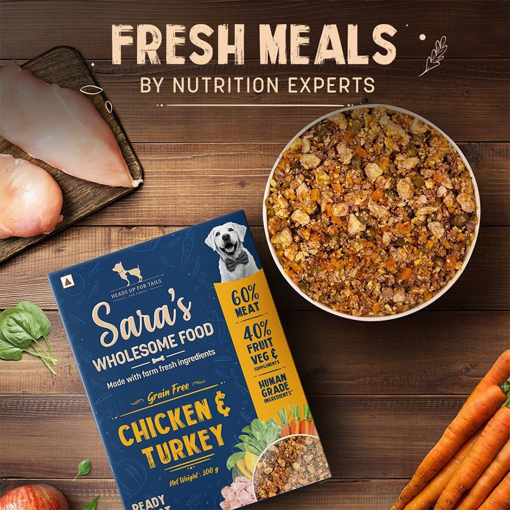 HUFT Sara's Wholesome Chicken & Turkey Dog Food - Pack of 2 : 2 x 300 g