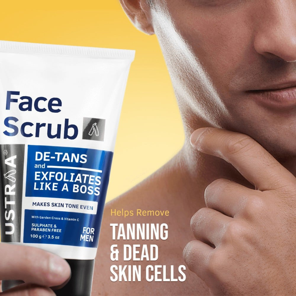 Ustraa De-Tan Face Scrub - Pack of 2 : 2 x 100 g