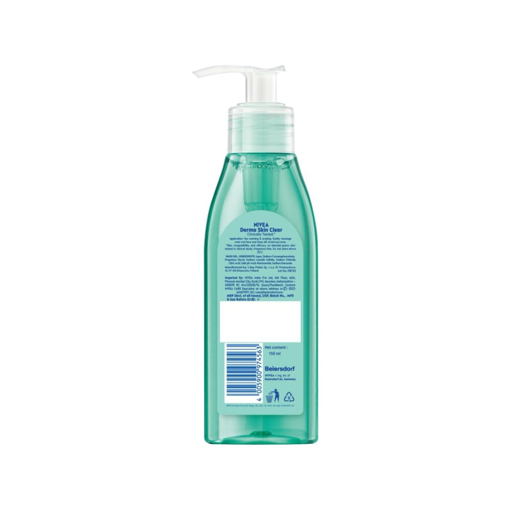 Nivea Derma Skin Clear Gel Face Wash : 150 ml