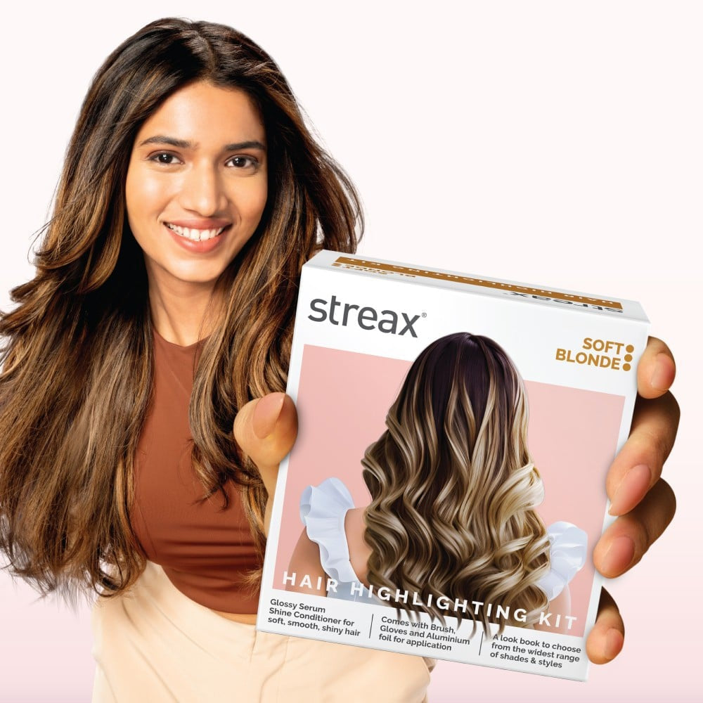 Streax Highlighting Hair Colour Kit (Soft Blonde) : 1 kit