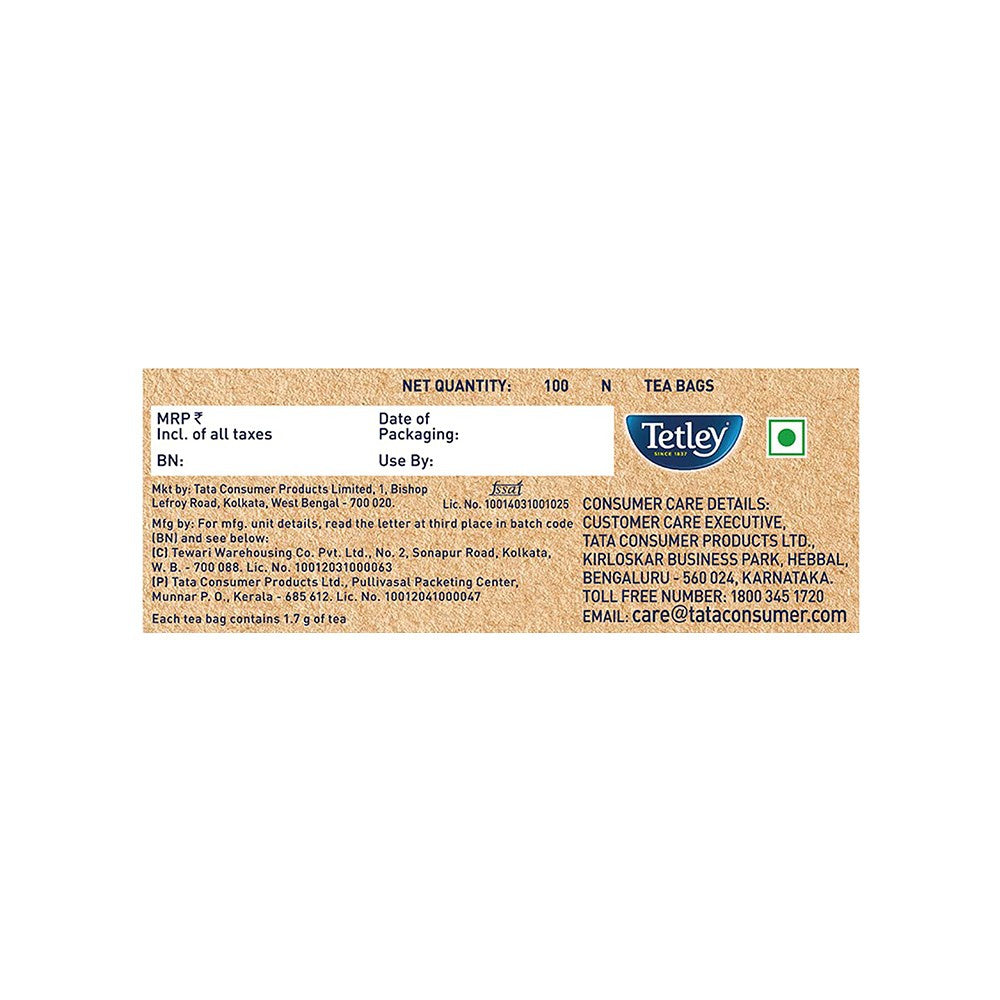 Tetley Original Black Tea - Tea Bags - Pack of 2 : 2 x 100 units