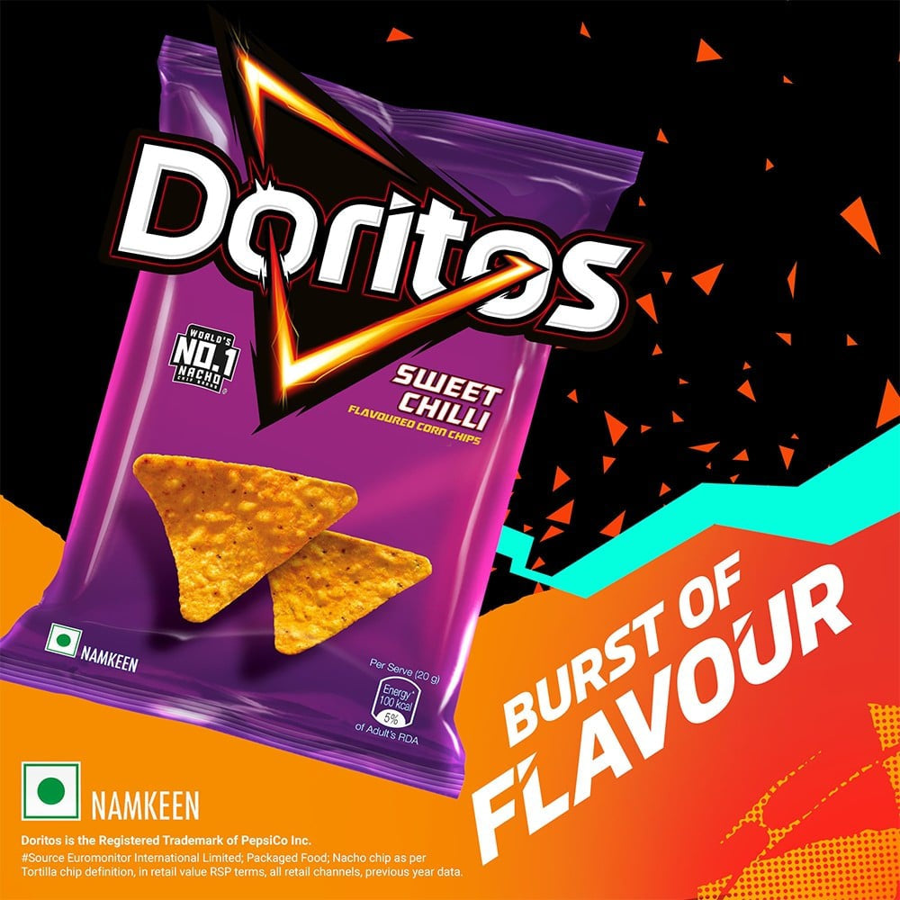 Doritos Sweet Chilli Flavour Nachos - Pack of 2 : 2 x 56 g