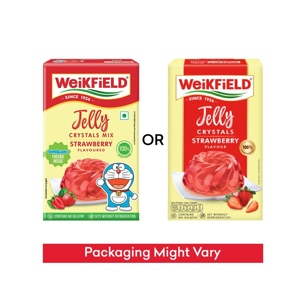 Weikfield Strawberry Crystals Jelly Mix : 90 g