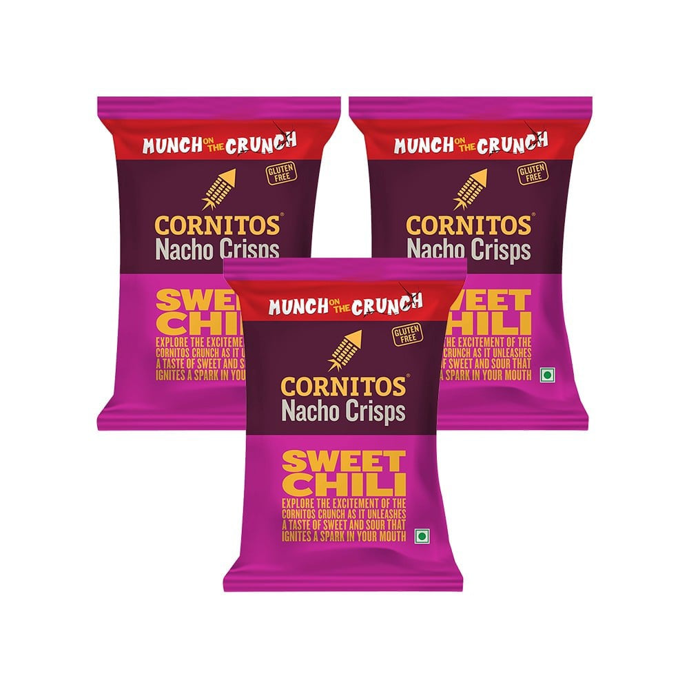 Cornitos Sweet Chili Nachos - Pack of 3 : 3 x 75 g