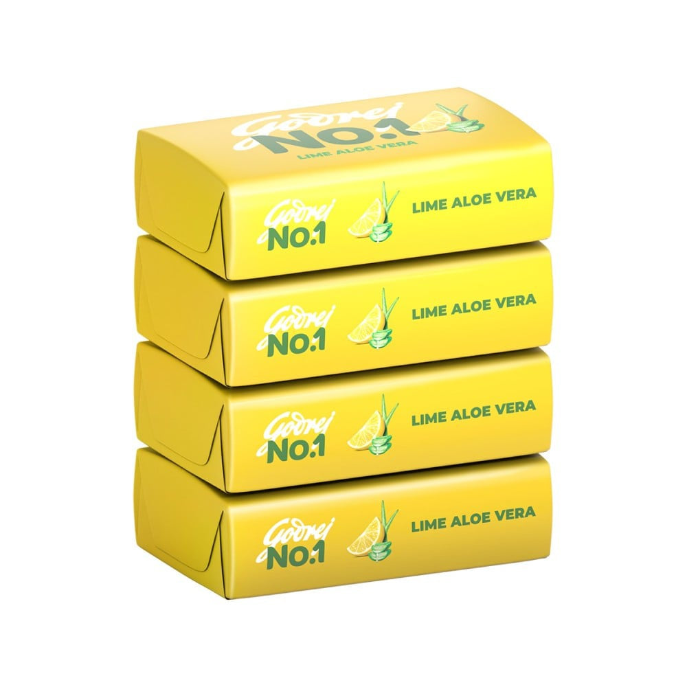 Godrej No.1 Lime & Aloe Vera Soap (4 x 150 g) - Buy 3 Get 1 Free - Pack of 2 : 2 x 4 x 150 g