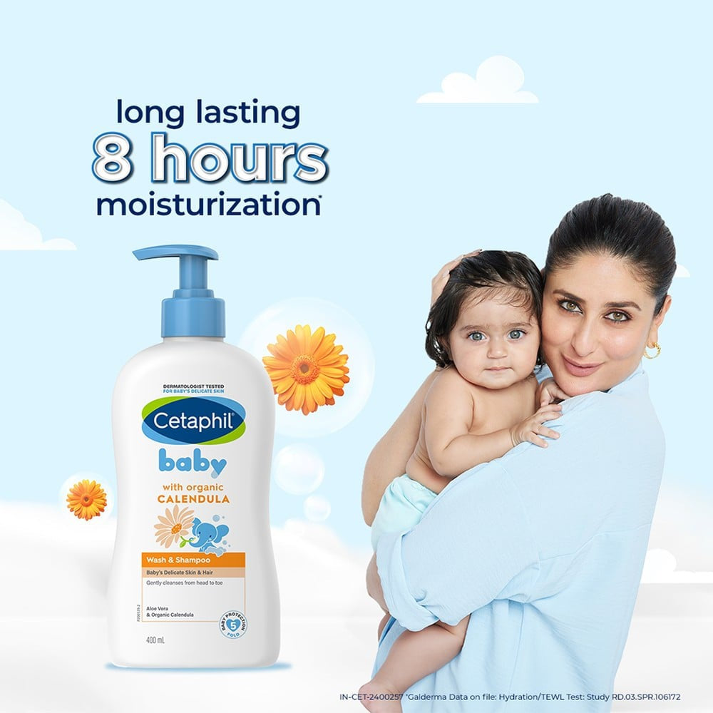 Cetaphil Baby Wash & Shampoo with Organic Calendula : 400 ml