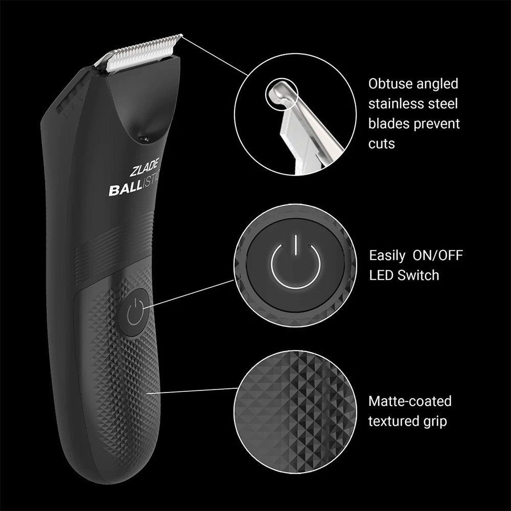 Zlade Ballistic Lite Waterproof Male Body Trimmer (Black) : 1 unit