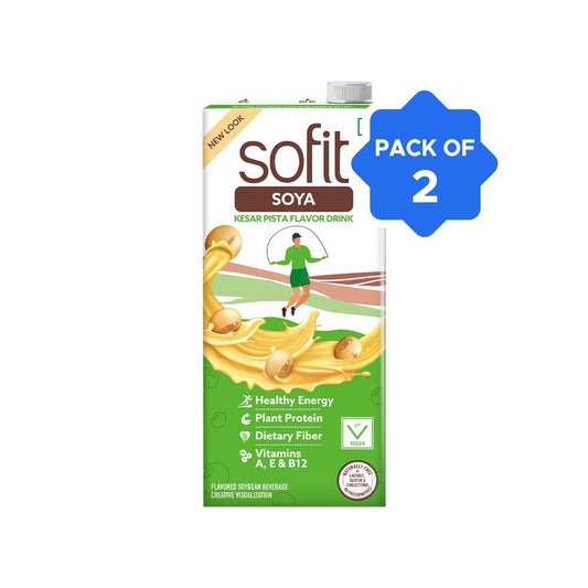 Sofit Kesar Pista Soy Beverage - Pack of 2 : 2 x 1 ltr