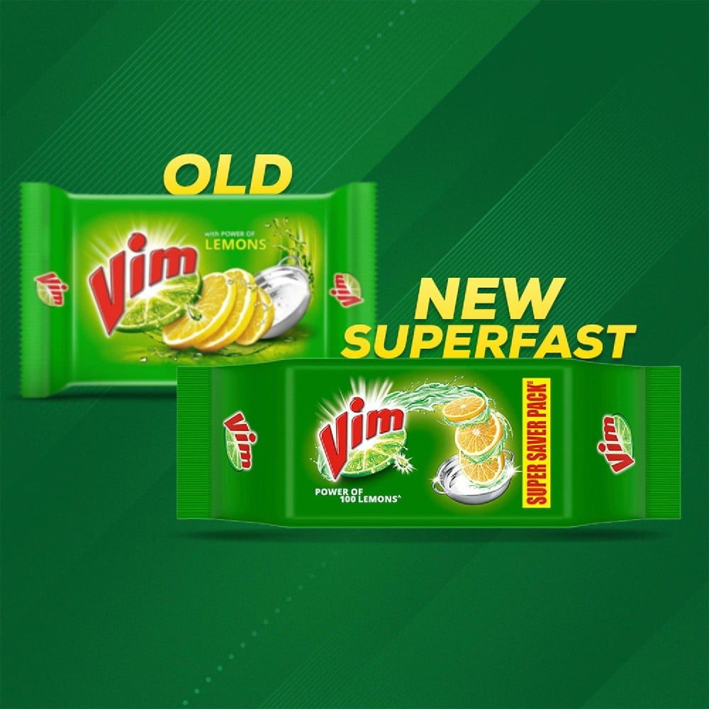 Vim Lemon Dishwash Bar (Pack of 4) : 4 x 200 g