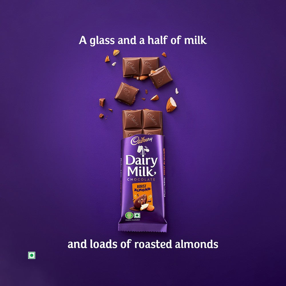 Cadbury Dairy Milk Roast Almond Flavoured Chocolate Bar : 36 g