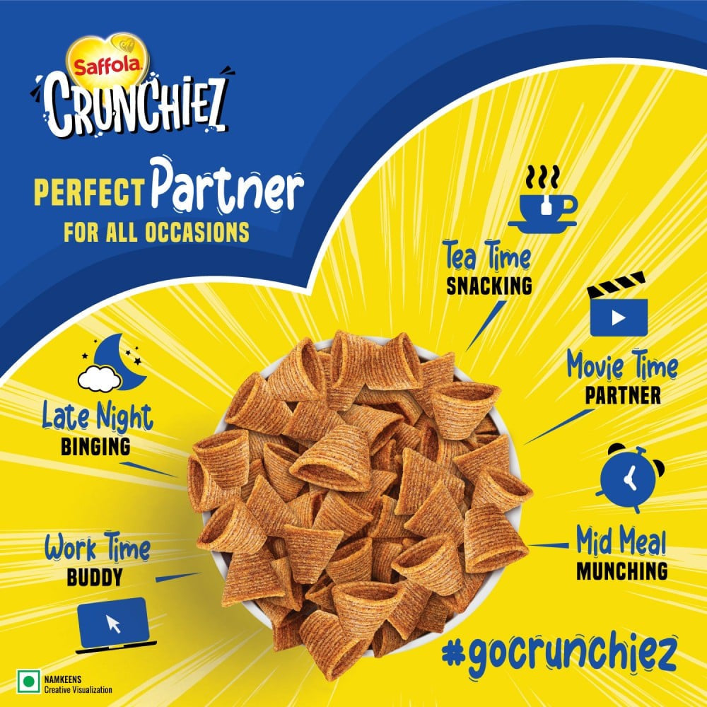 Saffola Crunchiez Ragi (Munchiez) Chips Masala : 70 g