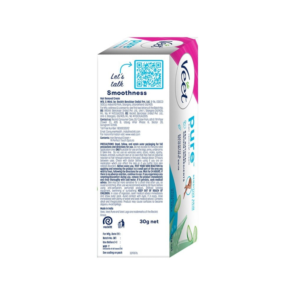 Veet Pure Hair Removal Cream (Sensitive Skin) : 1 pack (3 x 100 g)