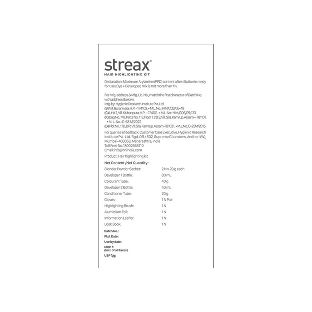Streax Highlighting Hair Colour Kit (Latte Brown) : 1 pack