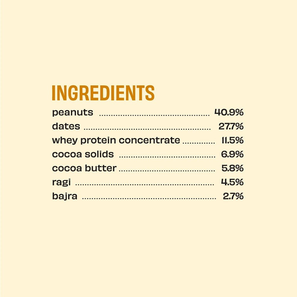 The Whole Truth Peanut Millet Cocoa Protein Bar : 55 g