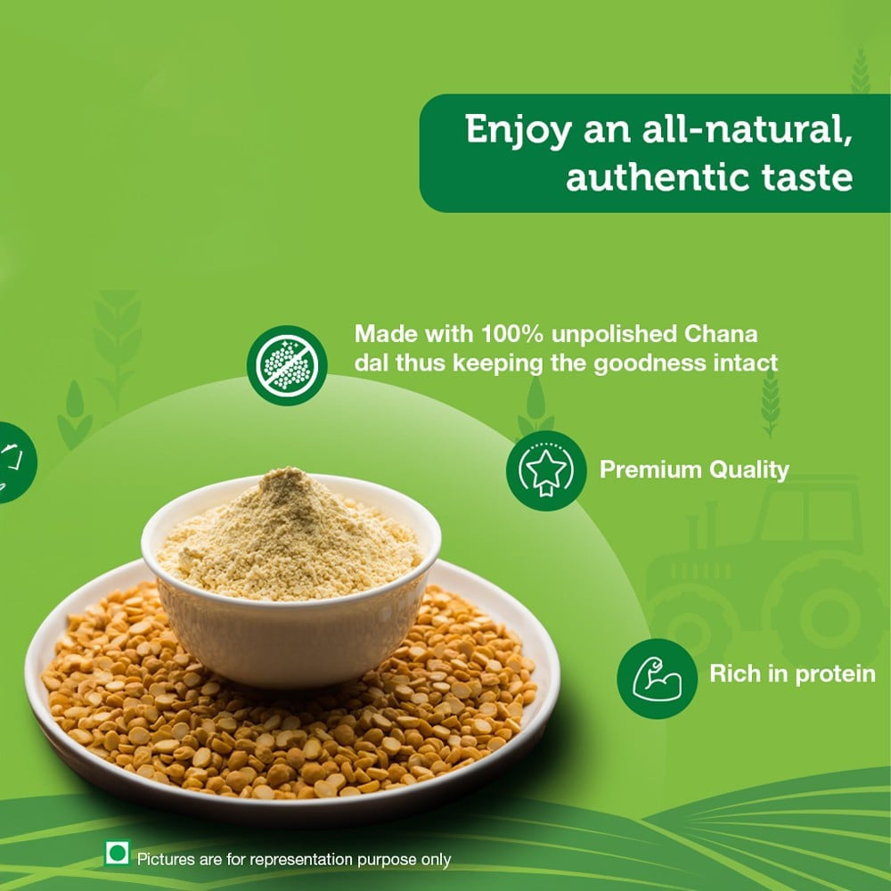 Tata Sampann 100% Chana Dal Fine Besan/Gram Flour : 1 kg