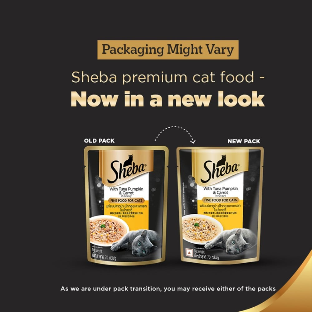 Sheba Wet Cat Food, Tuna Pumpkin & Carrot In Gravy : 70 g