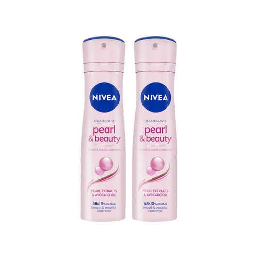 Nivea Pearl & Beauty Women's Deodorant - Pack of 2 : 2 x 150 ml