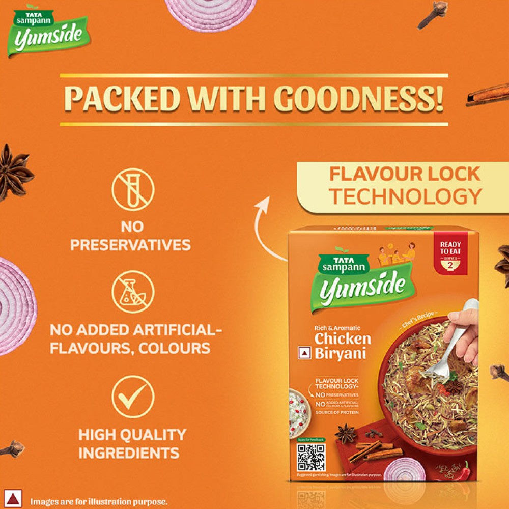 Tata Sampann Yumside Chicken Biryani - Ready to Eat : 285 g