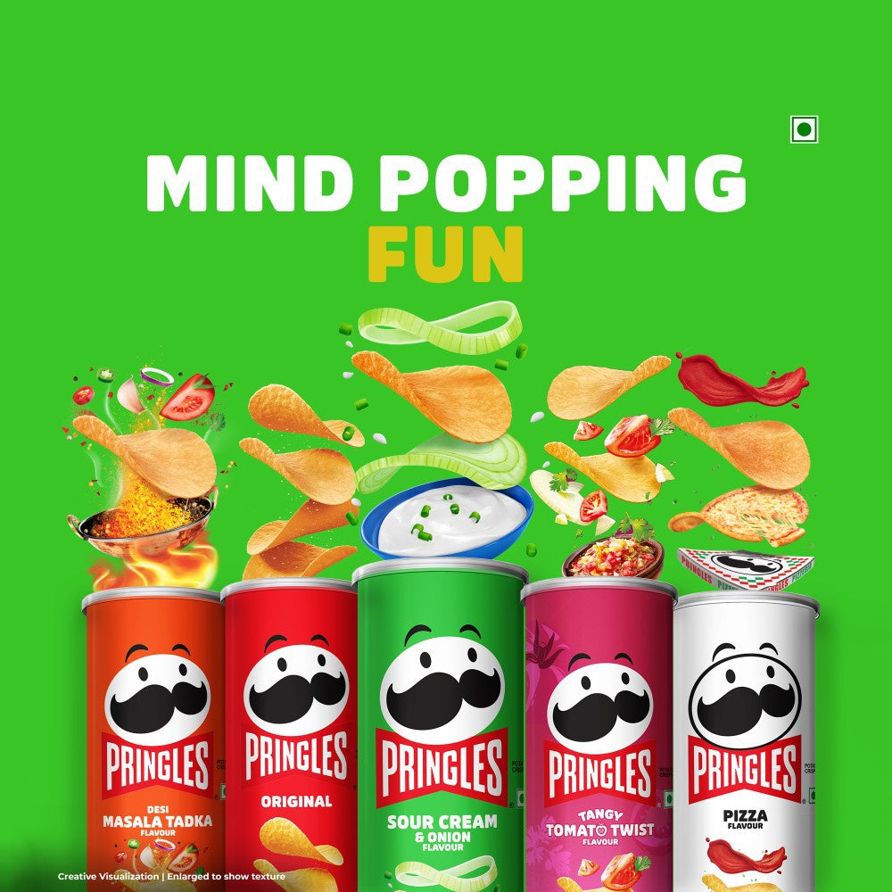Pringles Sour Cream & Onion Potato Chips : 107 g