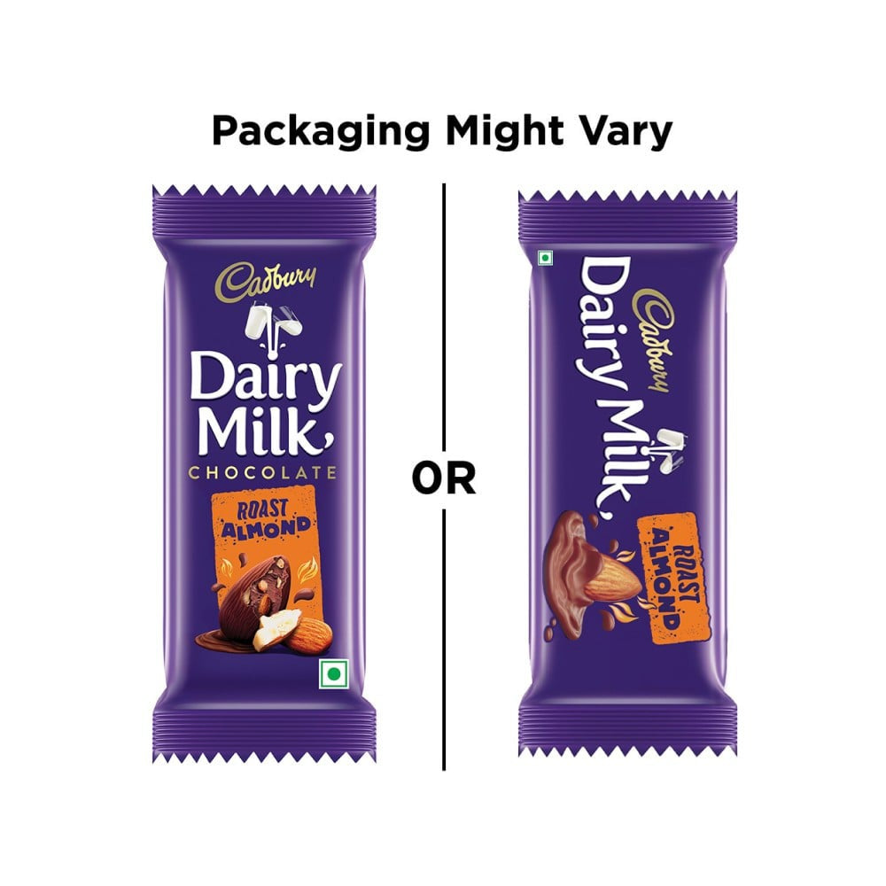 Cadbury Dairy Milk Roast Almond Flavoured Chocolate Bar - Pack of 3 : 3 x 36 g
