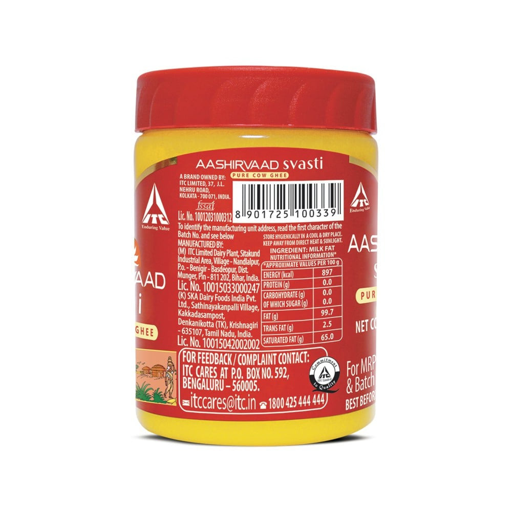 Aashirvaad Svasti Pure Cow Ghee : 200 ml