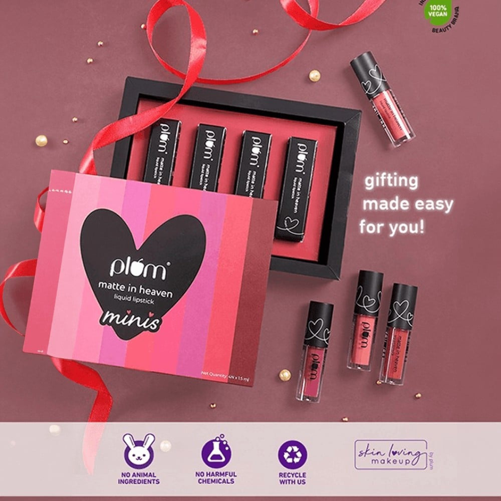 Plum Lipstick Gift Set Gift Pack : 4 pcs