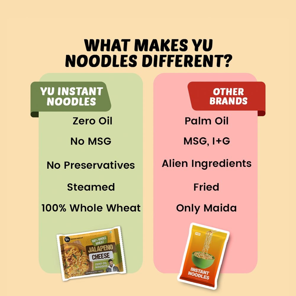 Yu Whole Wheat Instant Noodles Jalapeno Cheese : 70 g