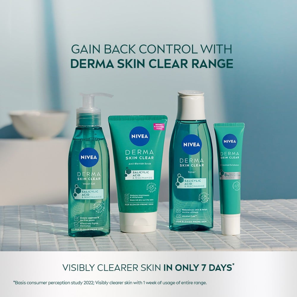 Nivea Derma Skin Clear Gel Face Wash : 150 ml