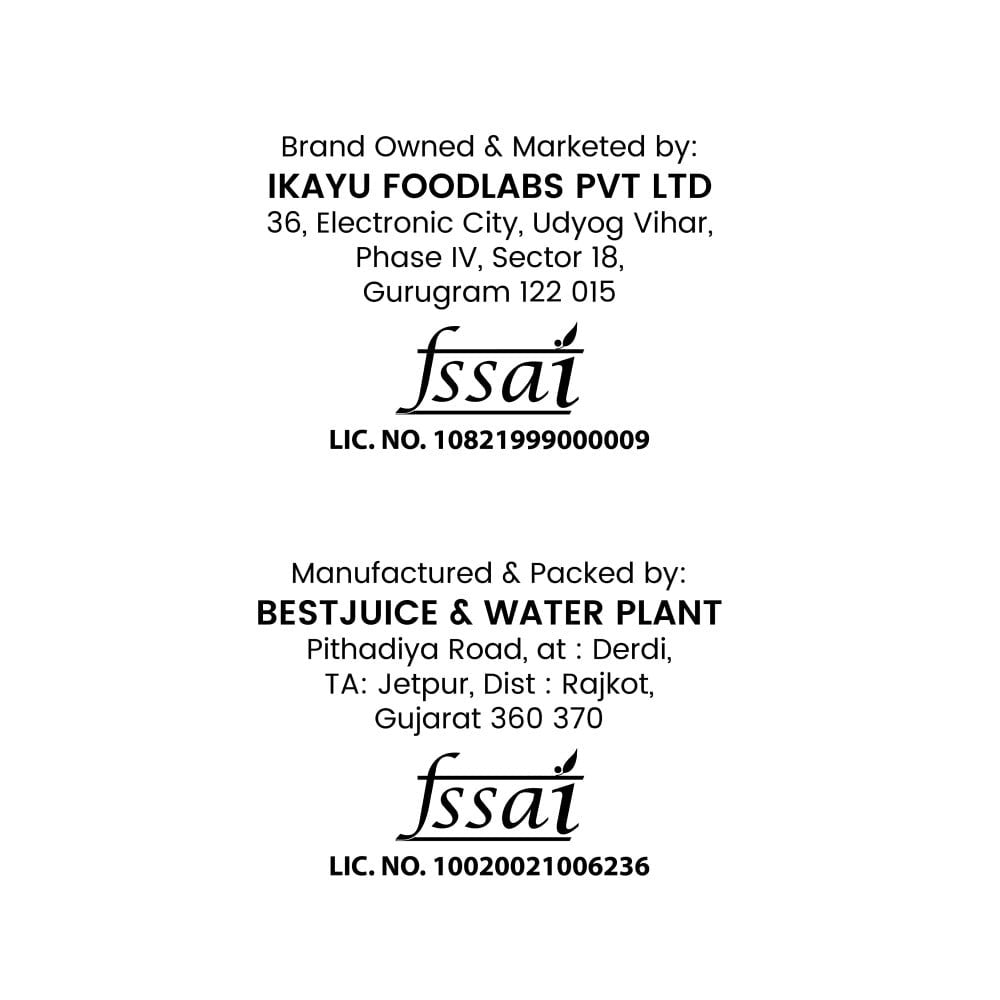 Yu Tropical Punch 100% Mixed Fruit Juice With Coconut Bits - Pack of 3 : 750 ml (3 x 250 ml)