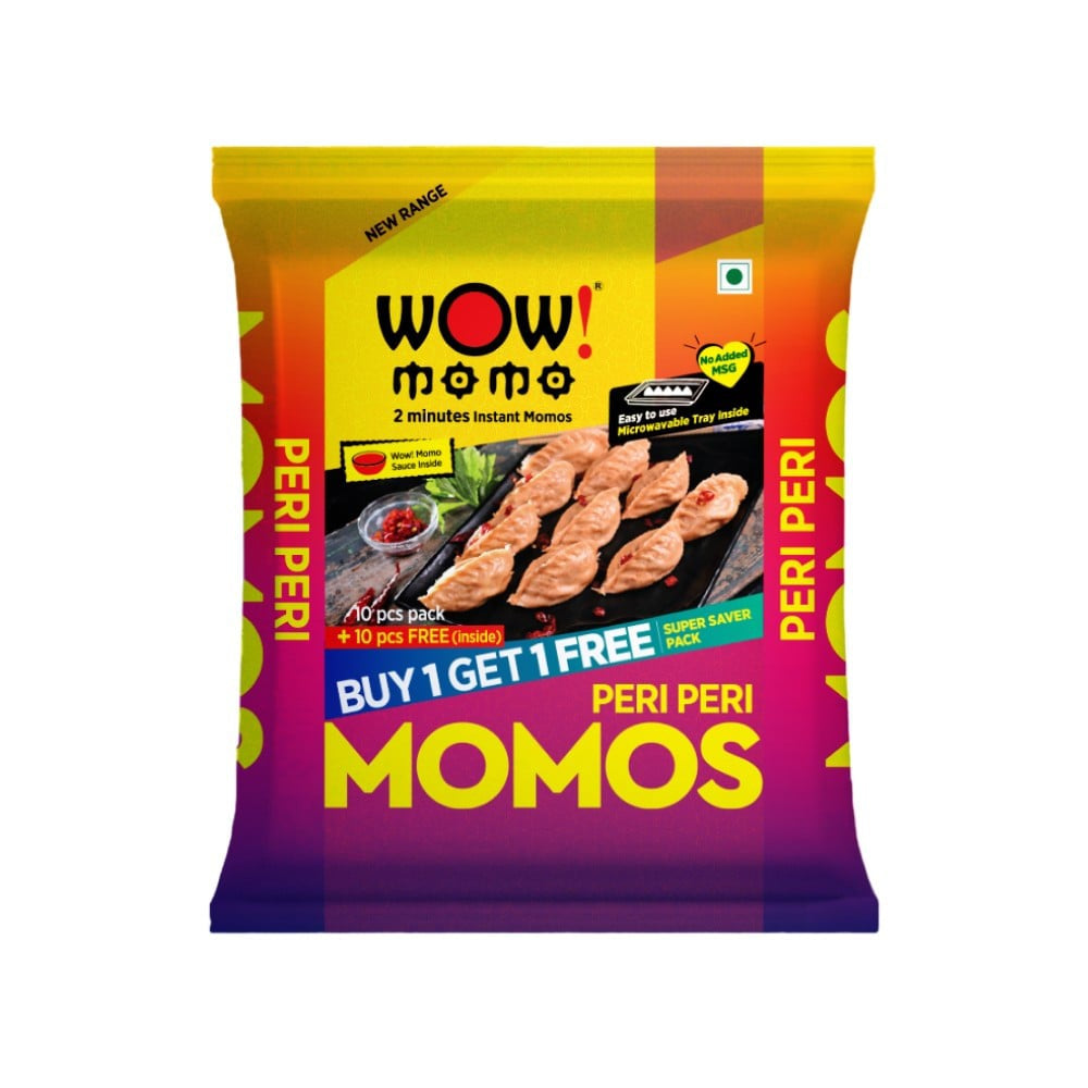 Wow! Momo Peri Peri Momos - Buy 1 Get 1 Free : 480 g (2 x 10 pieces)