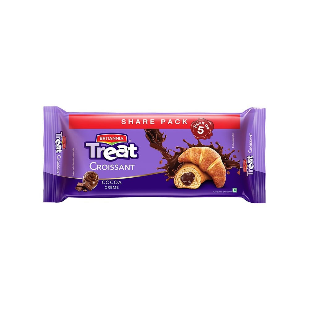 Britannia Treat Cocoa Creme Croissant : 225 g (5 x 45 g)