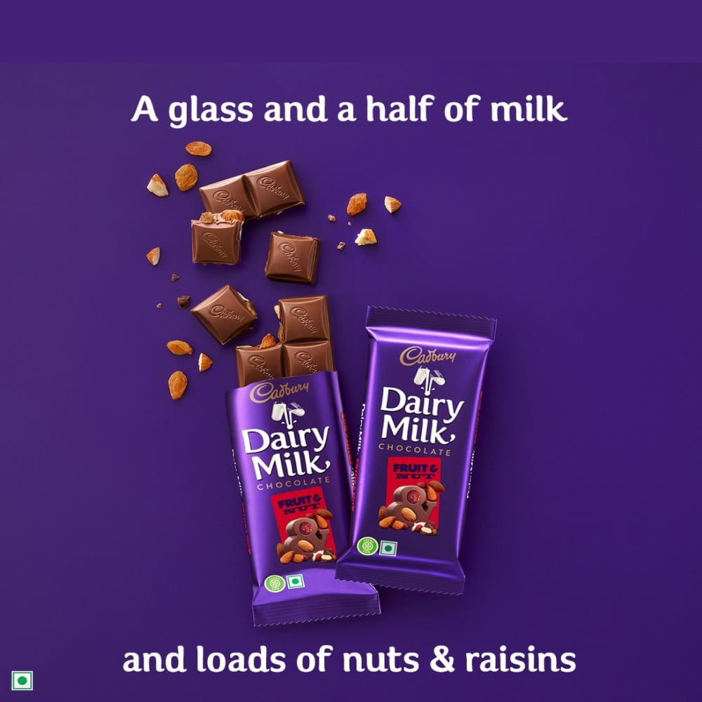Cadbury Dairy Milk Fruit & Nut Flavoured Chocolate Bar - Pack of 3 : 3 x 36 g