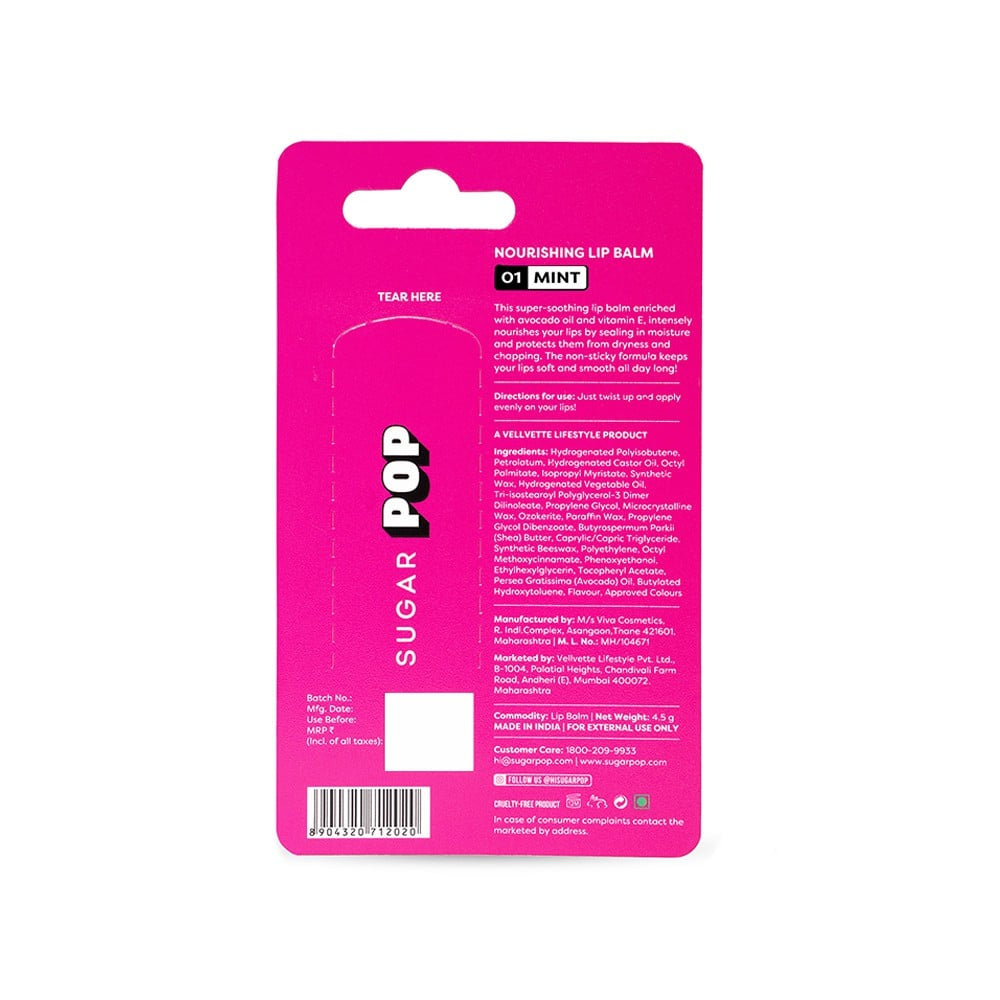 SUGAR POP Nourishing Tinted Lip Balm (Mint 01) : 4.5 g