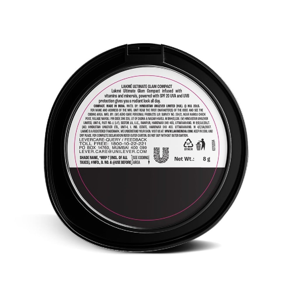 Lakme Ultimate Glam Compact Powder (Ivory Fair 01) : 8 g