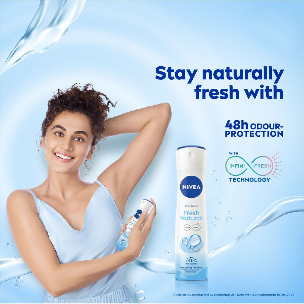 Nivea Fresh Natural Women's Deodorant - Pack of 2 : 2 x 150 ml