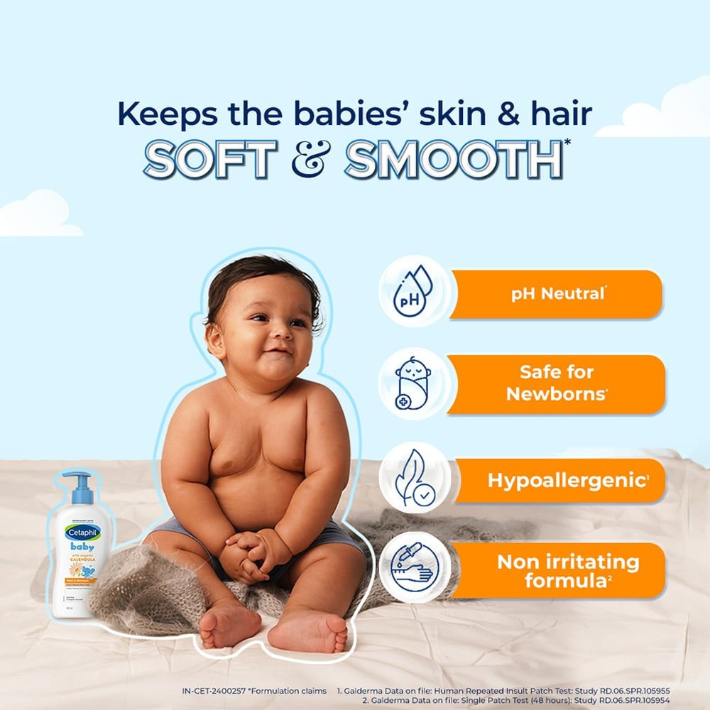 Cetaphil Baby Wash & Shampoo with Organic Calendula : 400 ml
