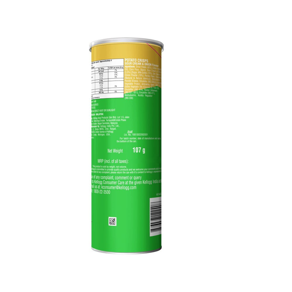 Pringles Sour Cream & Onion Potato Chips : 107 g