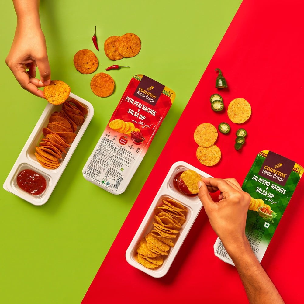 Cornitos Crisps Peri Peri Nachos & Salsa Dip : 75 g