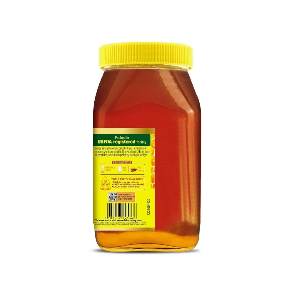 Dabur Honey - 100% Pure, World's No.1 Honey Brand (No Sugar Adulteration) - Pack of 2 : 2 x 1 kg