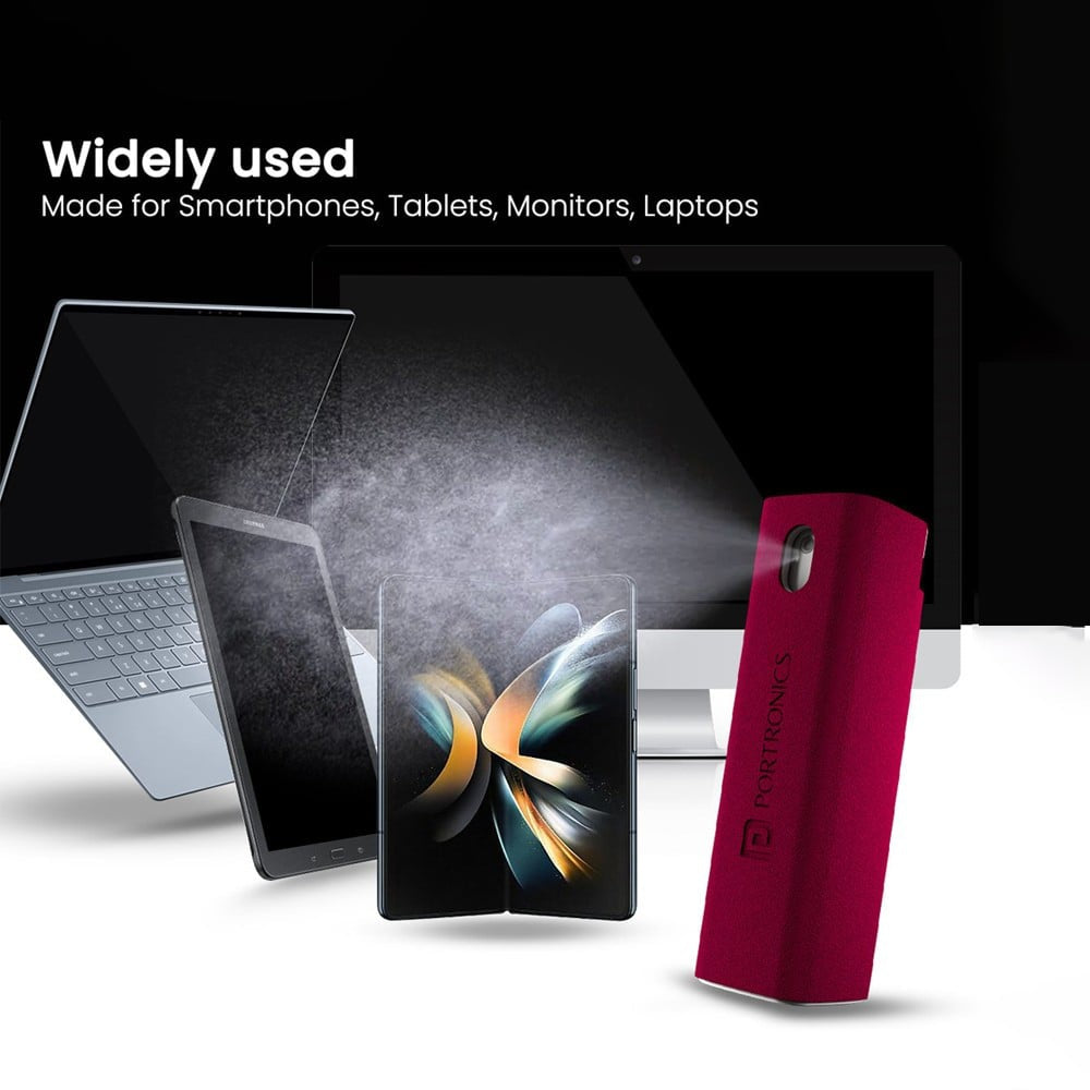 Portronics Swipe 2 Screen Gadget Cleaner (Spray, Red) : 1 unit